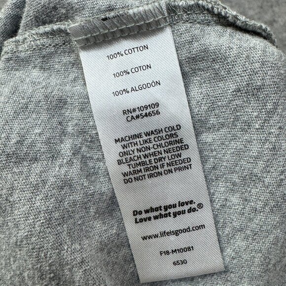 Life is Good T Shirt Mens XXL Gray Blue Game Day Tailgating Smooth Tee Cotton - Picture 5 of 8